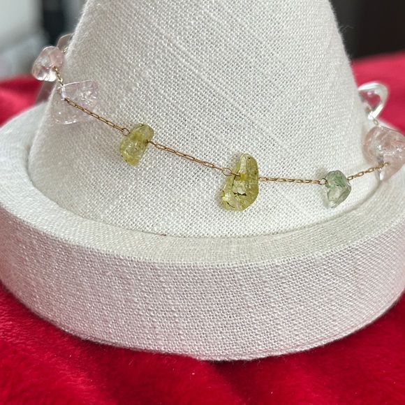 Oshena designer Beachwear BOHO Isla sea glass Multi-Color Gemstone Bracelet